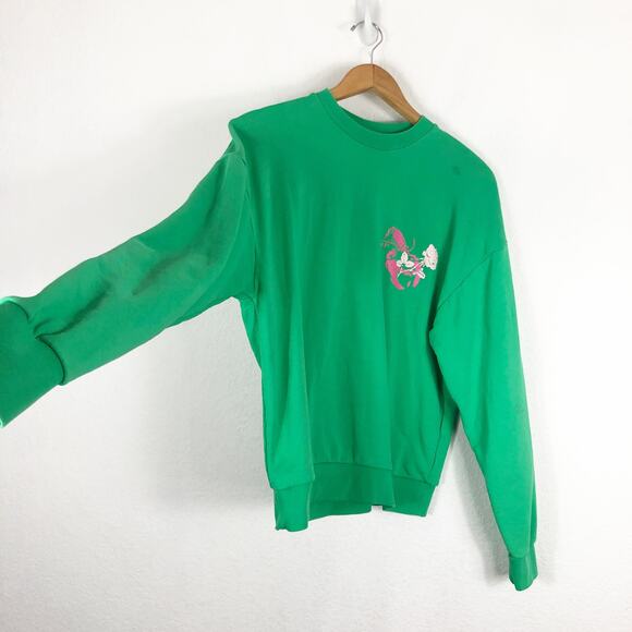 Pangaia x Future Nostalgia Dua Lipa 2022 Tour Sweatshirt Green Small - Picture 8 of 11